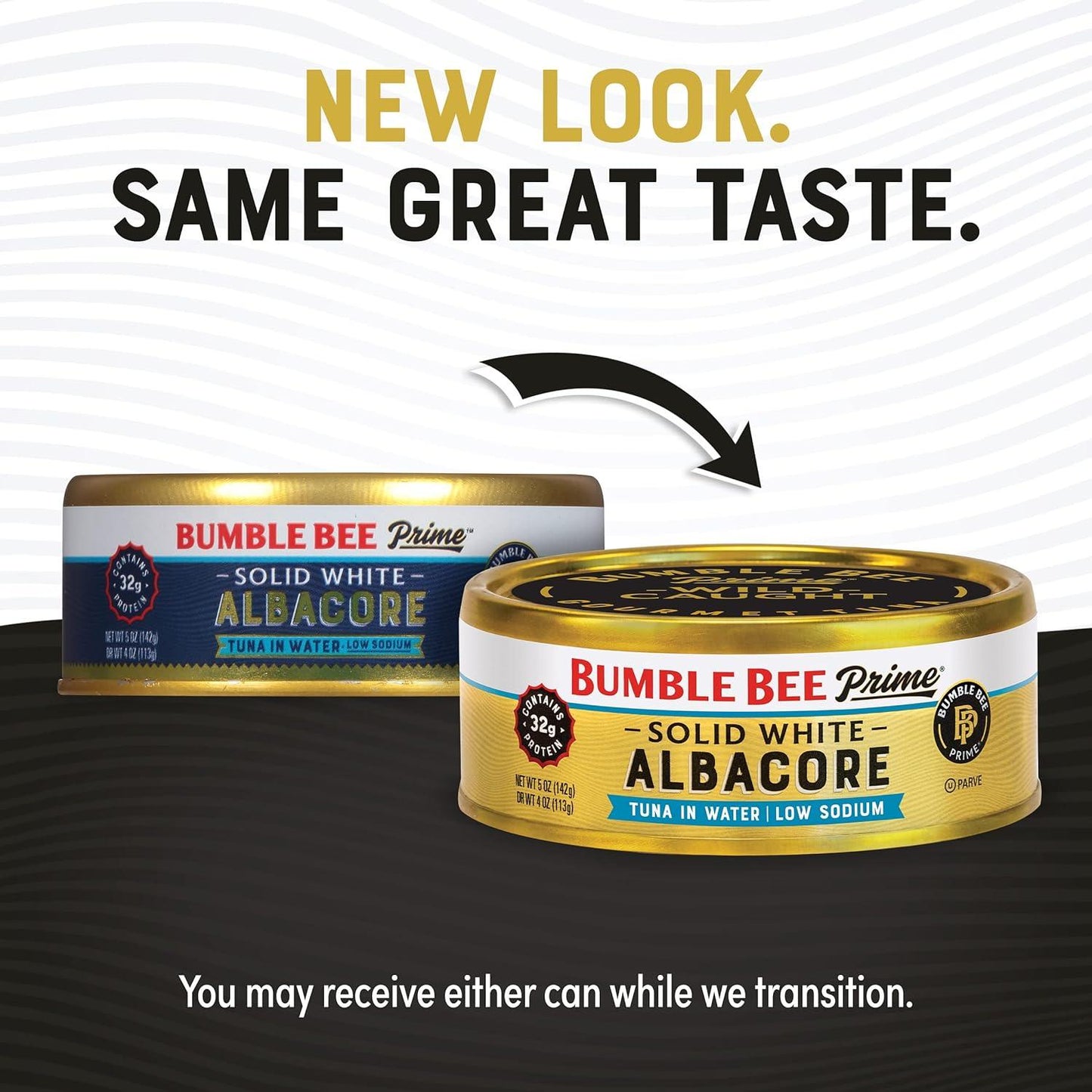 Bumble Bee Prime Solid White Albacore Tuna Low Sodium in Water, 5 oz Cans (Pack of 12) - Premium Wild Caught Tuna - 32g Protein per Serving - Non-GMO Project Verified, Gluten Free, Kosher - https://www.basketryplace.shop/